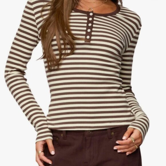 Edikted Sweaters - Edikted Striped Top